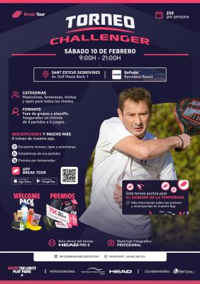 poster del torneo TORNEO CHALLENGER BAPADEL BARCELONA RESORT BY BREAK TOUR