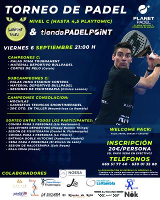 poster del torneo SHOWTIMEPADEL