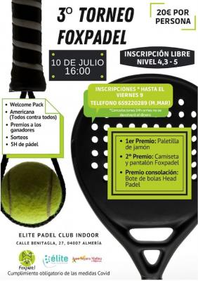 poster del torneo 3º TORNEO FOXPADEL