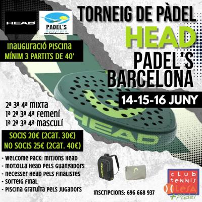 poster torneo TORNEO HEAD / PADEL'S BCN