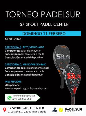 poster torneo TORNEO PADELSUREVENTS CATEGORIAS B Y C