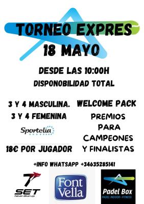 poster torneo EXPRES 18 MAYO