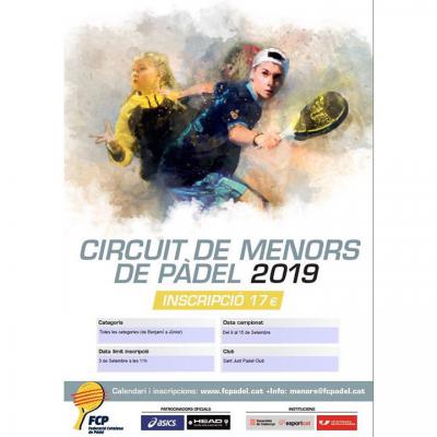 poster del torneo CIRCUIT DE MENORS DE PADEL 2019