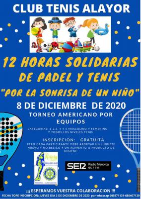 poster del torneo TORNEO SOLIDARIO PADEL Y TENIS POR LA SONRISA DE UN NIÑO 