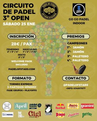 poster del torneo 3ª PRUEBA PADEL OF STARS