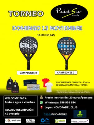 poster del torneo TORNEO PADELSUREVENTS