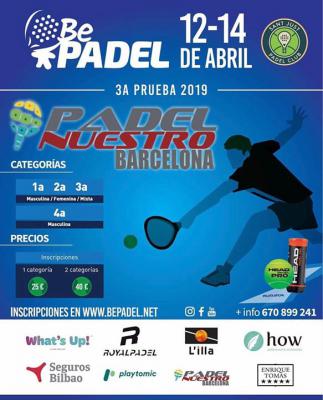 poster del torneo 3A PRUEBA 2019 BEPADEL