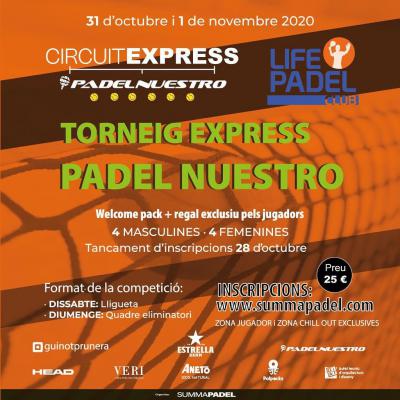 poster del torneo TORNEO EXPRESS PADEL NUESTRO