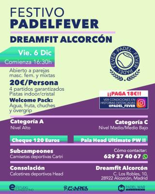 poster del torneo FESTIVO PADEL FEVER - MASCULINO, FEMENINO Y MIXTO