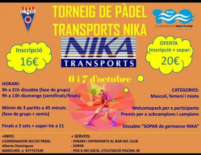 poster del torneo TORNEIG  NIKA TRANSPORTS