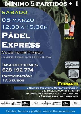 poster del torneo 2 PLAZAS LIBRES - MINITORNEO EXPRESS !