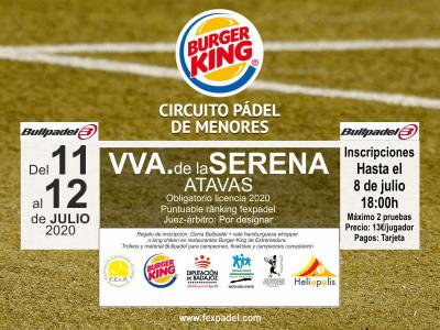 poster torneo 4ª PRUEBA - CIRCUITO BURGER KING DE MENORES 2020