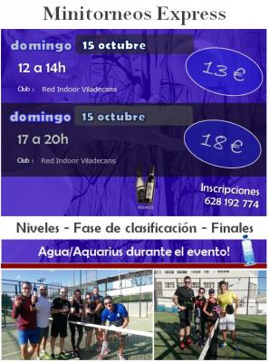 poster del torneo 2 MINITORNEOS EXPRESS !!  PLAZAS DISPONIBLES