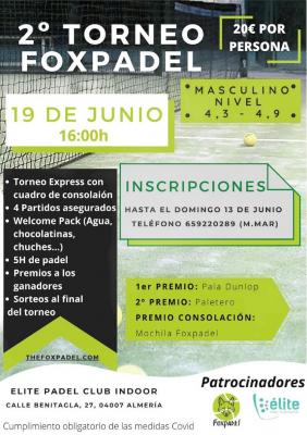 poster del torneo 2º TORNEO FOXPADEL