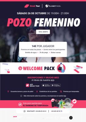 poster del torneo POZO FEMENINO NIVEL ABIERTO PLANET PADEL