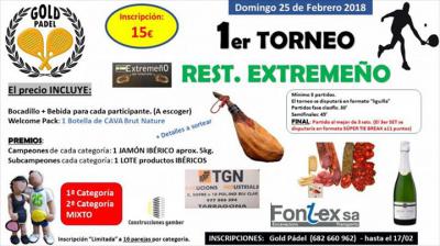 poster del torneo 1er TORNEO REST. EXTREMEÑO