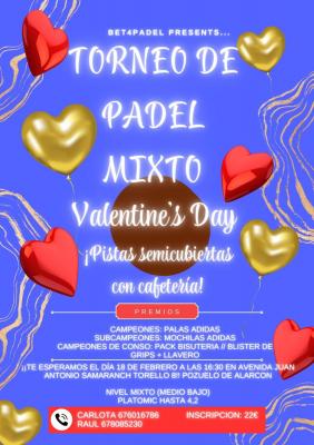 poster del torneo TORNEO MIXTO BET4PADEL (HASTA 4,2)