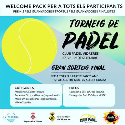 poster del torneo TORNEIG DE PADEL