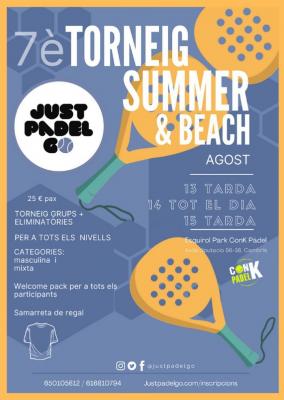 poster del torneo VII TORNEIG SUMMER & BEACH JUSTPADELGO