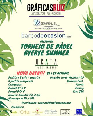 poster del torneo TORNEIG BYEBYE SUMMER