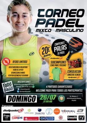 poster del torneo TORNEO DE PADEL MIXTO - MASCULINO