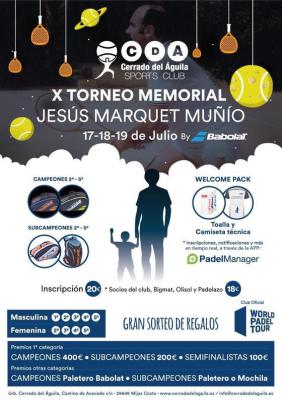 poster del torneo X TORNEO MEMORIAL JESÚS MARQUET MUÑÍO