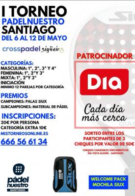 poster torneo I TORNEO PADELNUESTRO SANTIAGO