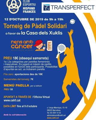 poster torneo TORNEIG DE PADEL SOLIDARI