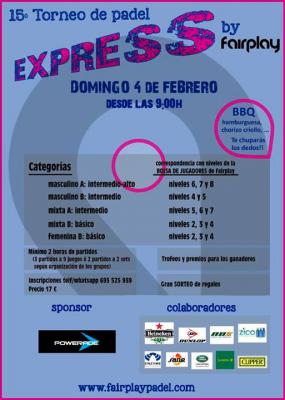 poster del torneo 15º TORNEO EXPRESS FAIRPLAY