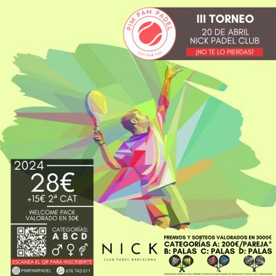 poster torneo III TORNEO PIMPAMPADEL 2024