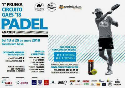 poster del torneo 1a PRUEBA CIRCUITO GAES '18