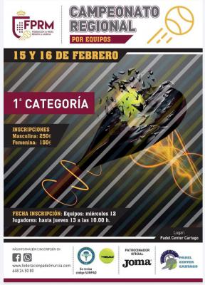 poster del torneo CAMPEONATO REGIONAL POR EQUIPOS 