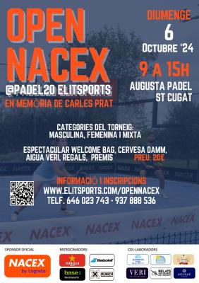 poster del torneo OPEN NACEX @PADEL20