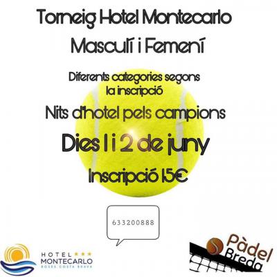 poster del torneo TORNEIG HOTEL MONTECARLO