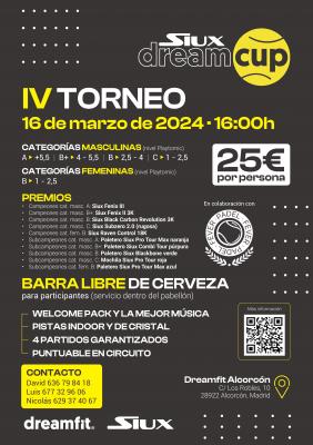 poster del torneo SIUX DREAM CUP & PADEL FEVER