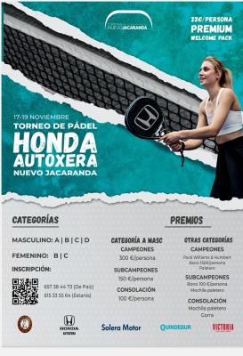 poster del torneo TORNEO PÁDEL HONDA AUTOXERA NUEVO JACARANDA