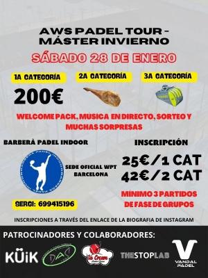 poster del torneo AWS PADEL TOUR - MÁSTER INVIERNO