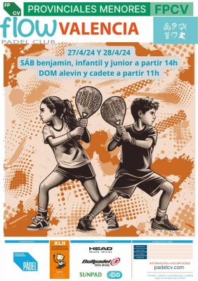 poster torneo PROVINCIAL DE MENORES FLOW PADLE CLUB