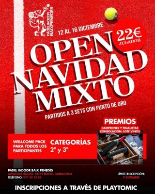 poster del torneo OPEN MIXTO NAVIDAD