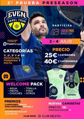 poster del torneo 3ª PRUEBA PRESEASON EVEN PADEL TOUR