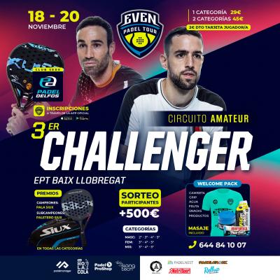 poster del torneo 3ER CHALLENGER EVEN PADEL TOUR 2022-2023