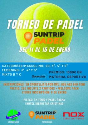 poster torneo TORNEO SUNTRIP PÁDEL