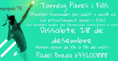 poster del torneo TORNEIG PARES I FILLS