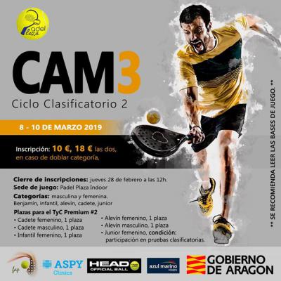 poster del torneo CAM3 - FEDERACIÓN ARAGONESA DE PÁDEL