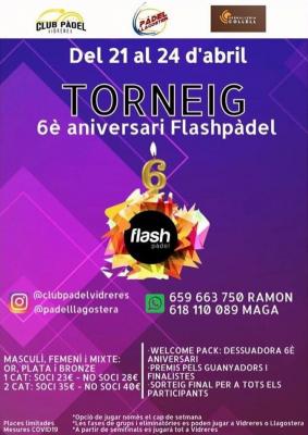 poster torneo TORNEIG 6È ANIVERSARI FLASHPÀDEL