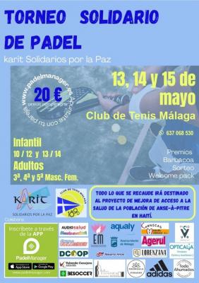 poster del torneo TORNEO SOLIDARIO KARIT SOLIDARIOS POR LA PAZ