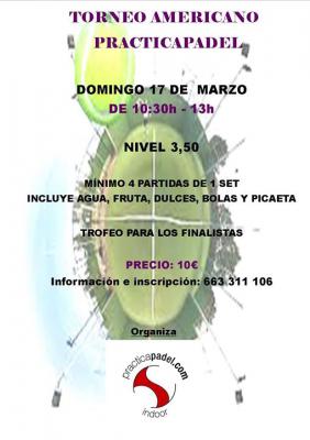 poster del torneo TORNEO AMERICANO PRACTICAPADEL