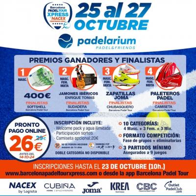 poster del torneo 7ª PRUEBA BARCELONA PADEL TOUR XPRESS BY NACEX