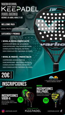 poster del torneo TORNEO KEEPADEL & HANGAR DEL PÁDEL