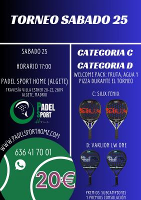 poster del torneo TORNEO SABADO 25 17:00